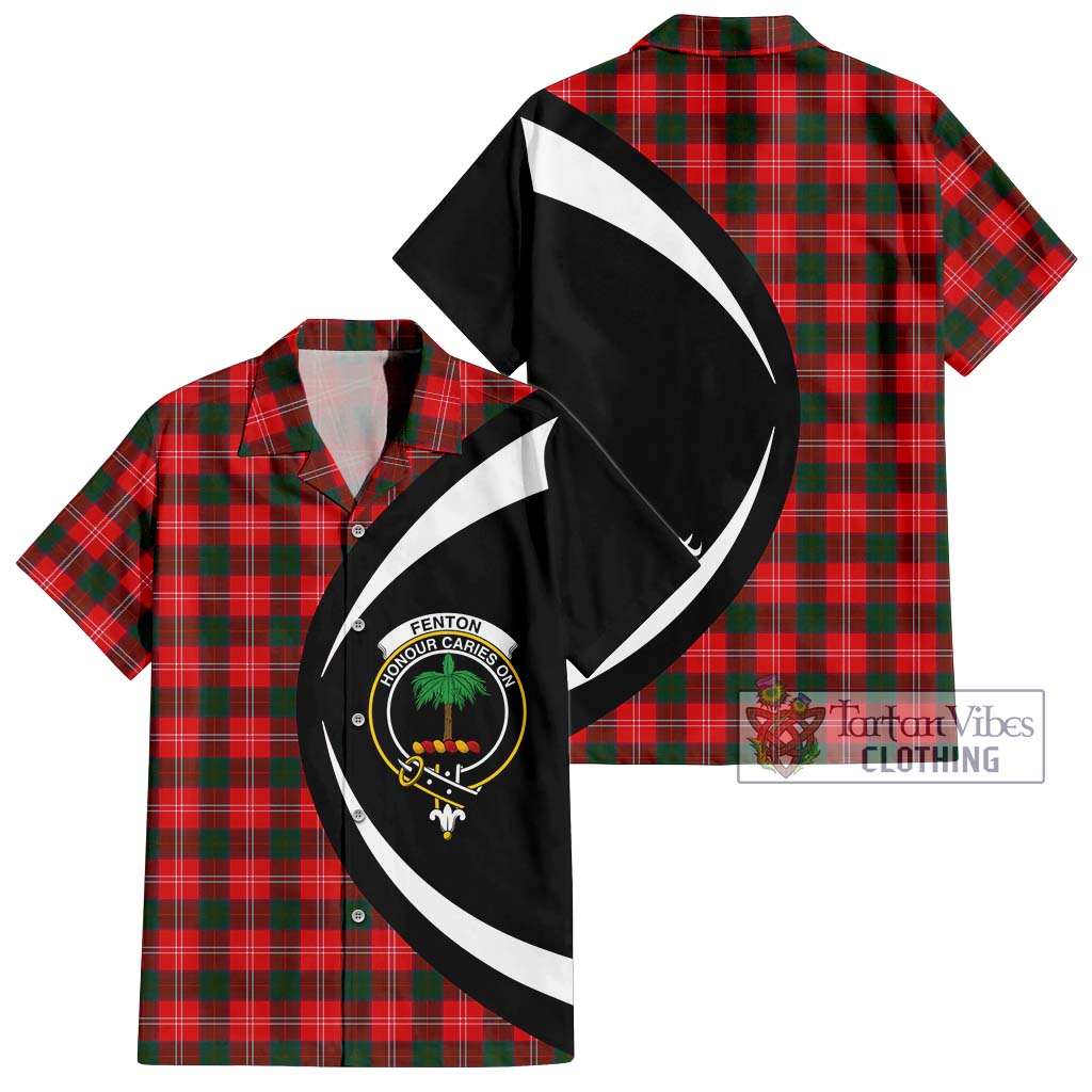 Fenton Tartan Hawaiian Shirt with Family Crest Circle Style Kid - Tartan Vibes Clothing