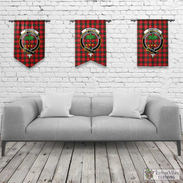 Fenton Tartan Gonfalon, Tartan Banner with Family Crest Rectangle - Tartan Vibes Clothing