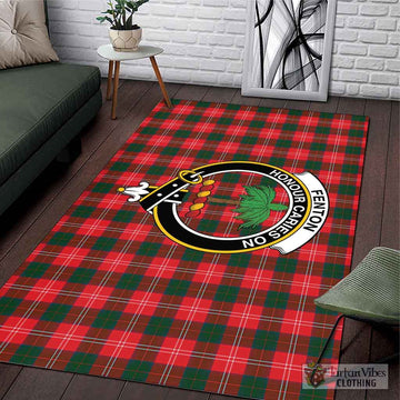 Fenton Tartan Area Rug with Family Crest L 59*86 inch (150x220 cm) - Tartan Vibes Clothing