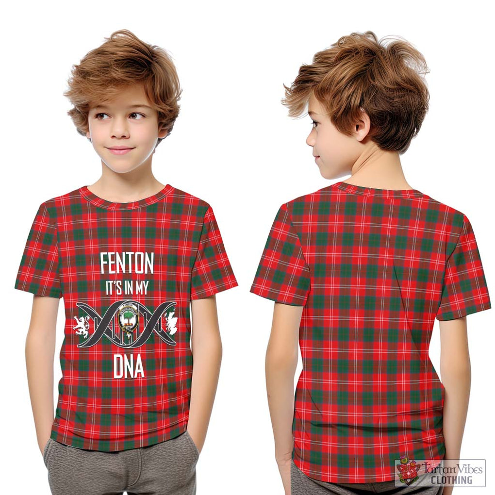 Fenton Tartan Kid T-Shirt with Family Crest DNA In Me Style Youth XL Size14 - Tartan Vibes Clothing