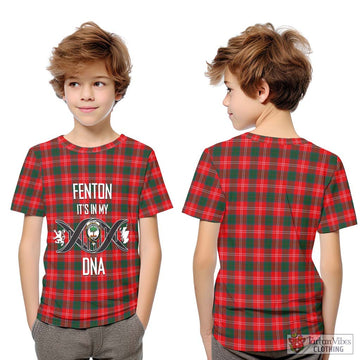 Fenton Tartan Kid T-Shirt with Family Crest DNA In Me Style Youth XL Size14 - Tartan Vibes Clothing