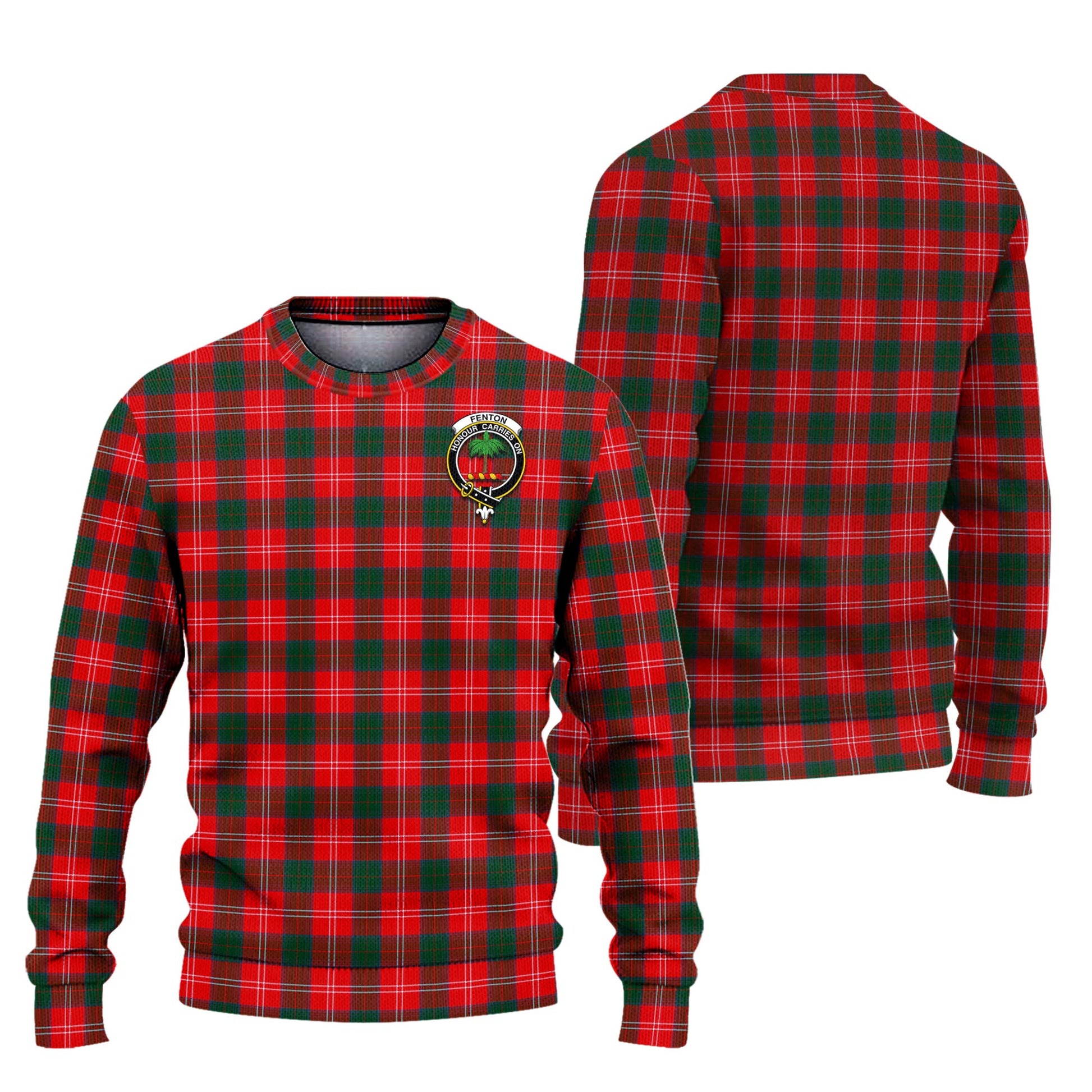 Fenton Tartan Ugly Sweater with Family Crest Unisex - Tartan Vibes Clothing