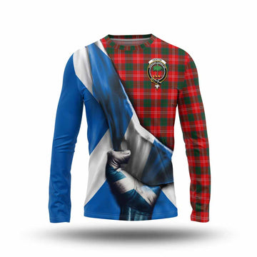 Fenton Tartan Long Sleeve T-Shirt with Family Crest Scotland Patriotic Style Unisex - Tartan Vibes Clothing