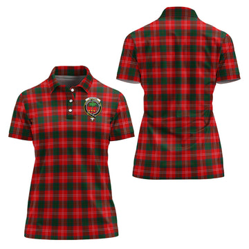 Fenton Tartan Polo Shirt with Family Crest For Women Women - Tartan Vibes Clothing