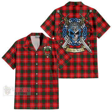Fenton Tartan Hawaiian Shirt with Family Crest Celtic Skull Style Kid - Tartan Vibes Clothing