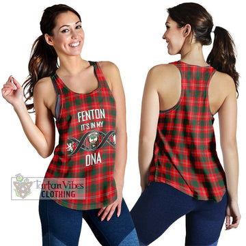 Fenton Tartan Women's Racerback Tanks with Family Crest DNA In Me Style 4XL - Tartan Vibes Clothing