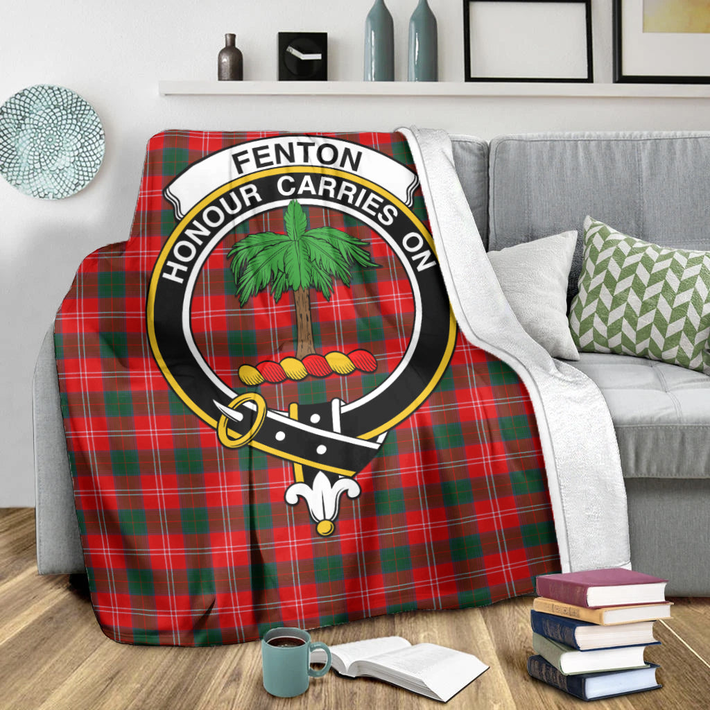 Fenton Tartan Blanket with Family Crest X-Large 59 x 79 inches 150 x 200 cm - Tartan Vibes Clothing
