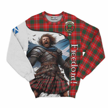 Tartan Vibes Clothing Fenton Crest Tartan Sweatshirt Inspired by the Freedom of Scottish Warrior