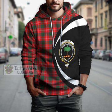 Fenton Tartan Hoodie with Family Crest Circle Style Zip Hoodie - Tartan Vibes Clothing