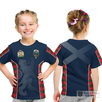 Fenton Tartan Kid T-Shirt with Family Crest and Lion Rampant Vibes Sport Style - Tartan Vibes Clothing