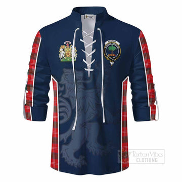 Fenton Tartan Ghillie Kilt Shirt with Family Crest and Lion Rampant Vibes Sport Style - Tartan Vibes Clothing