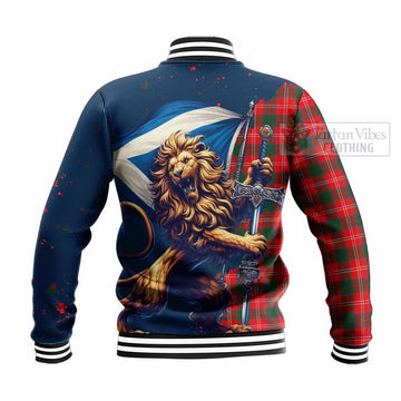 Fenton Tartan Family Crest Baseball Jacket with Scottish Majestic Lion - Tartan Vibes Clothing