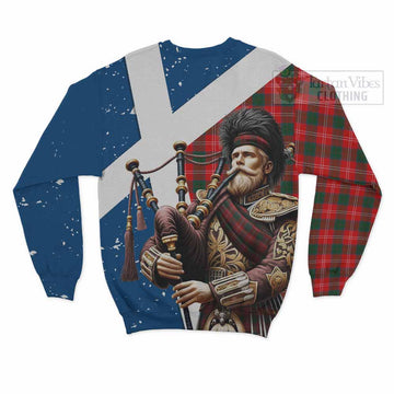 Fenton Tartan Sweatshirt with Family Crest Scottish Bagpiper Vibes - Tartan Vibes Clothing