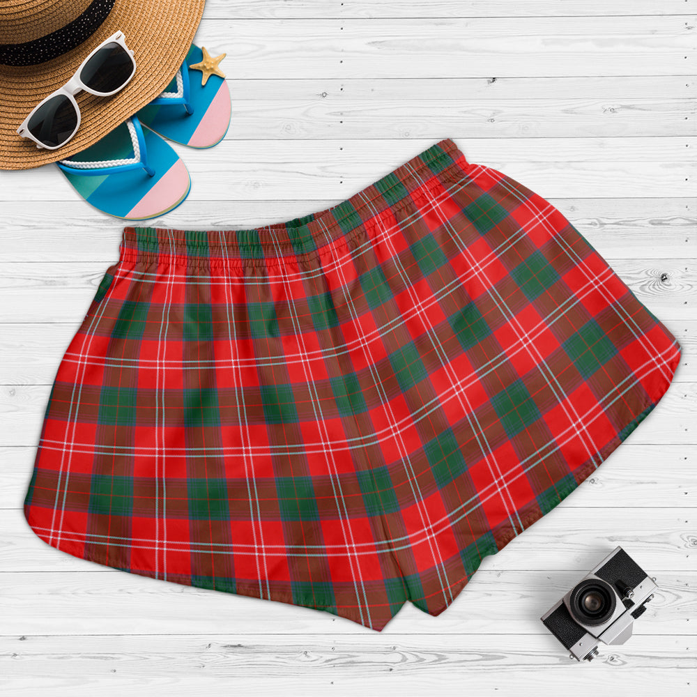 Fenton Tartan Womens Shorts with Family Crest - Tartan Vibes Clothing