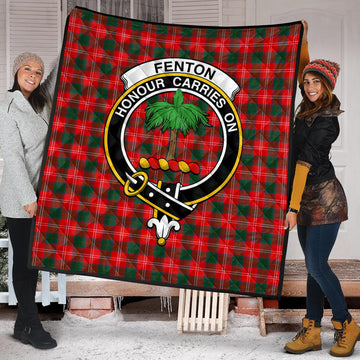 Fenton Tartan Quilt with Family Crest