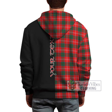 Fenton Tartan Hoodie with Family Crest and Half Of Me Style - Tartan Vibes Clothing