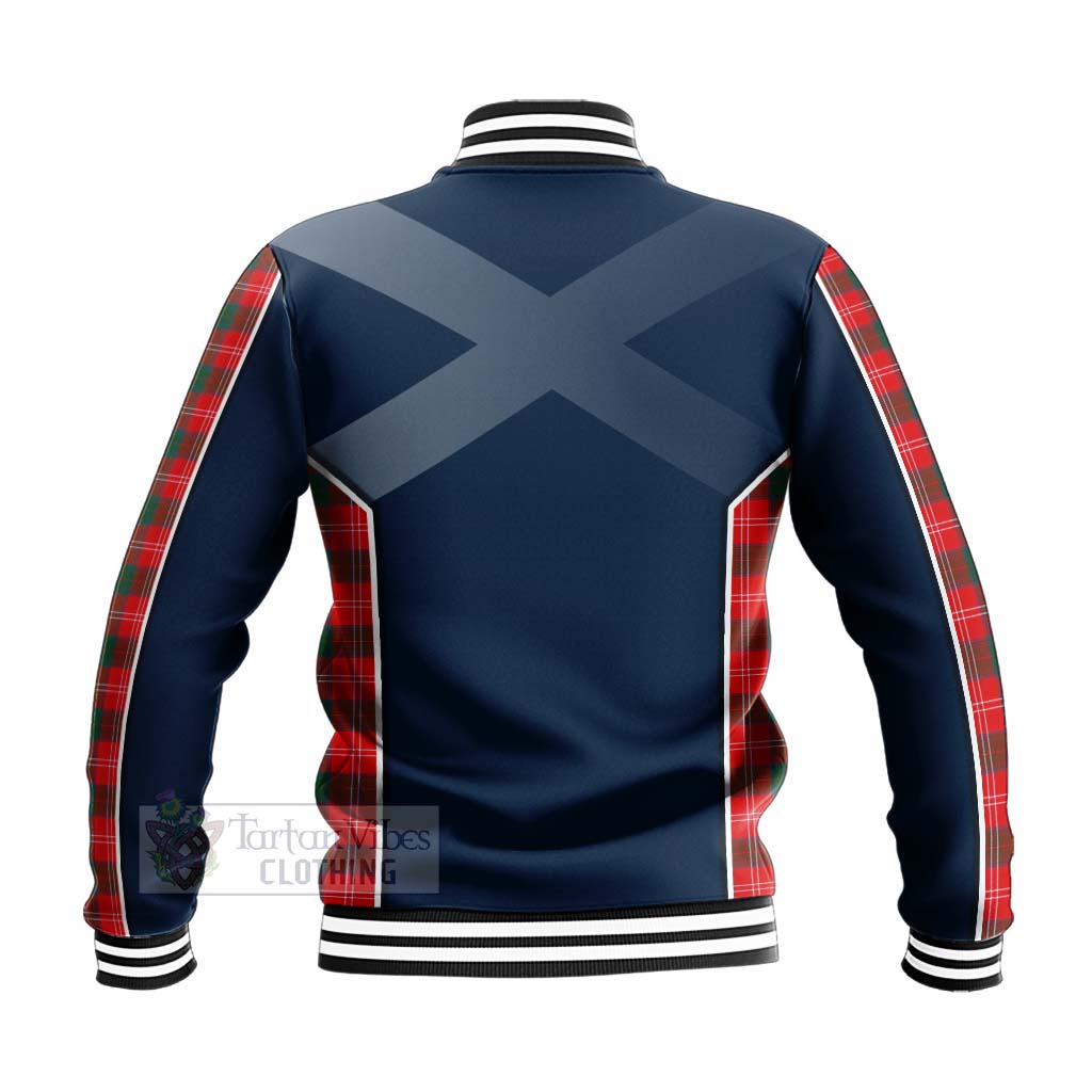 Fenton Tartan Baseball Jacket with Family Crest and Scottish Thistle Vibes Sport Style - Tartan Vibes Clothing