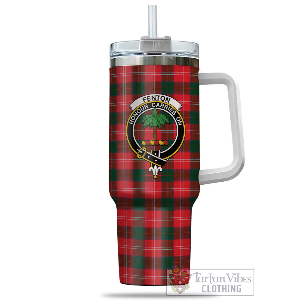 Fenton Tartan Tumbler with Handle with Family Crest - Tartan Vibes Clothing