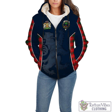 Fenton Tartan Sherpa Hoodie with Family Crest and Lion Rampant Vibes Sport Style