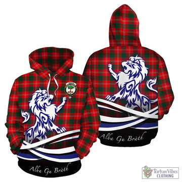 Fenton Tartan Hoodie with Alba Gu Brath Regal Lion Emblem - Tartan Vibes Clothing