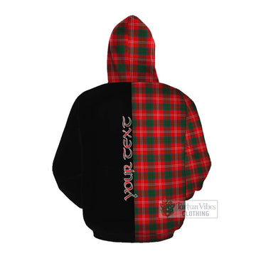 Tartan Vibes Clothing Fenton Tartan Cotton Hoodie with Family Crest and Half Of Me Style