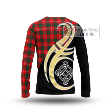Fenton Tartan Long Sleeve T-Shirt with Family Crest and Celtic Symbol Style - Tartan Vibes Clothing