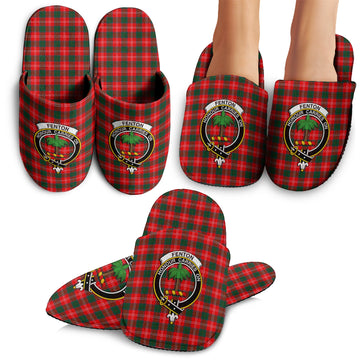 Fenton Tartan Home Slippers with Family Crest