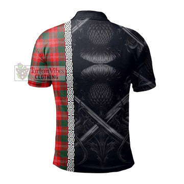 Fenton Tartan Polo Shirt with Family Crest Cross Sword Thistle Celtic Vibes - Tartan Vibes Clothing
