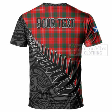 Fenton Crest Tartan T-Shirt with New Zealand Silver Fern Half Style - Tartan Vibes Clothing