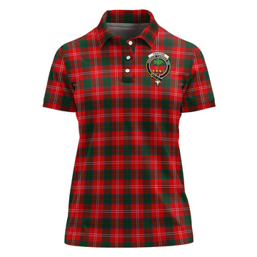 Fenton Tartan Polo Shirt with Family Crest For Women - Tartan Vibes Clothing