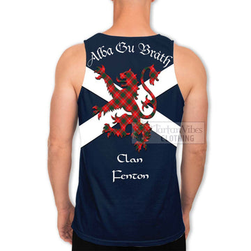 Fenton Tartan Lion Rampant Men's Tank Top Proudly Display Your Heritage with Alba Gu Brath and Clan Name - Tartan Vibes Clothing