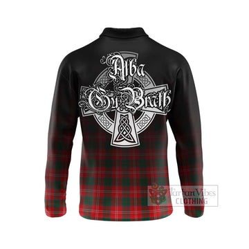 Fenton Tartan Long Sleeve Polo Shirt Featuring Alba Gu Brath Family Crest Celtic Inspired - Tartan Vibes Clothing