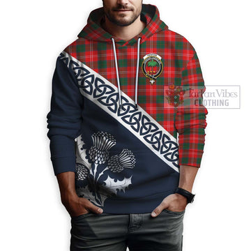 Fenton Tartan Hoodie Featuring Thistle and Scotland Map - Tartan Vibes Clothing