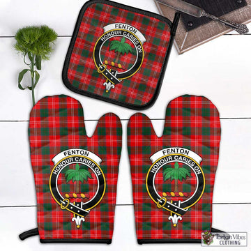 Fenton Tartan Combo Oven Mitt & Pot-Holder with Family Crest - Tartan Vibes Clothing