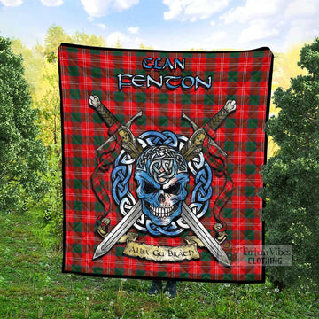 Fenton Tartan Quilt with Celtic Skull Alba Gu Brath Style - Tartan Vibes Clothing