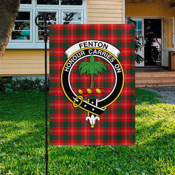 Fenton Tartan Flag with Family Crest
