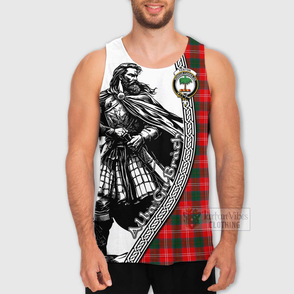 Fenton Tartan Clan Crest Men's Tank Top with Highlander Warrior Celtic Style - Tartan Vibes Clothing
