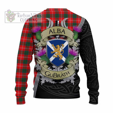 Fenton Tartan Family Crest Knitted Sweater Lion Rampant Royal Thistle Shield Celtic Inspired - Tartan Vibes Clothing