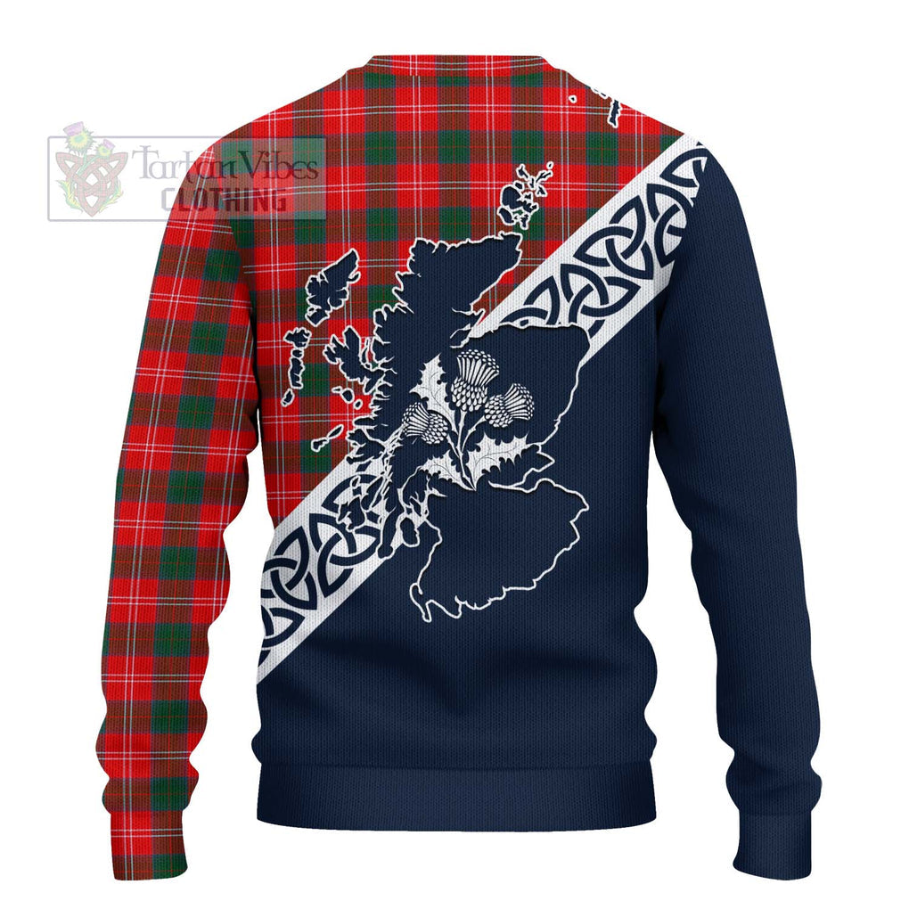 Fenton Tartan Ugly Sweater Featuring Thistle and Scotland Map - Tartan Vibes Clothing