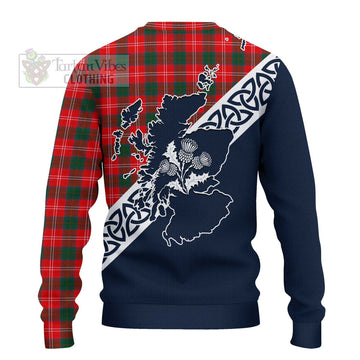 Fenton Tartan Ugly Sweater Featuring Thistle and Scotland Map - Tartan Vibes Clothing