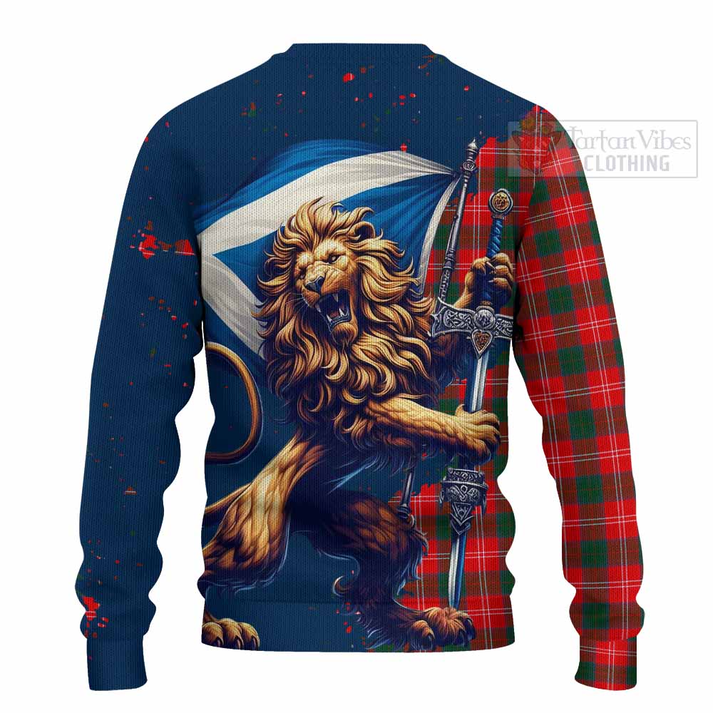 Fenton Tartan Family Crest Knitted Sweater with Scottish Majestic Lion - Tartan Vibes Clothing