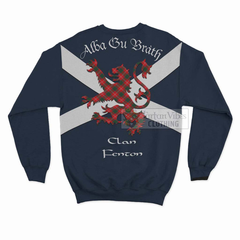Fenton Tartan Lion Rampant Sweatshirt Proudly Display Your Heritage with Alba Gu Brath and Clan Name - Tartan Vibes Clothing