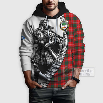 Fenton Tartan Clan Crest Hoodie with Highlander Warrior Celtic Style - Tartan Vibes Clothing