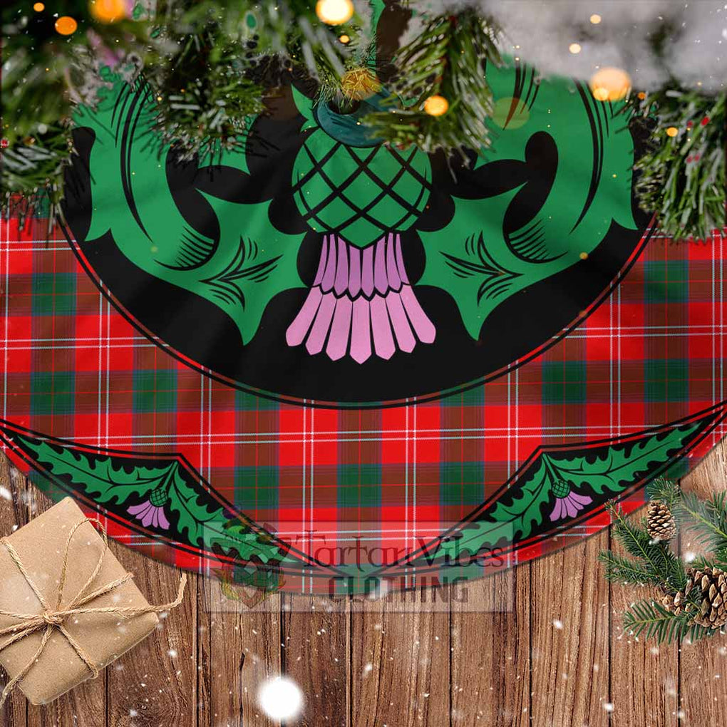Fenton Tartan Christmas Tree Skirt Scottish Thistle Style - Tartan Vibes Clothing