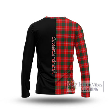 Fenton Tartan Long Sleeve T-Shirt with Family Crest and Half Of Me Style - Tartan Vibes Clothing