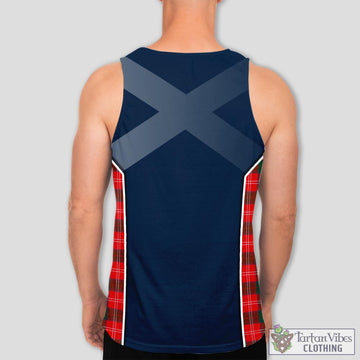Tartan Vibes Clothing Fenton Tartan Men's Tanks Top with Family Crest and Scottish Thistle Vibes Sport Style
