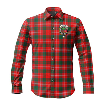Fenton Tartan Long Sleeve Button Up Shirt with Family Crest Men's Shirt - Tartan Vibes Clothing