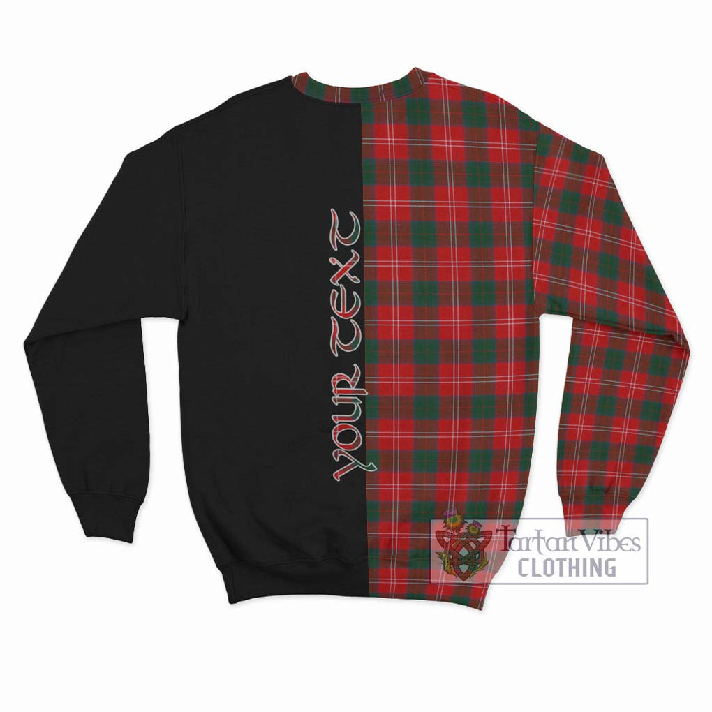 Fenton Tartan Sweatshirt with Family Crest and Half Of Me Style - Tartan Vibes Clothing