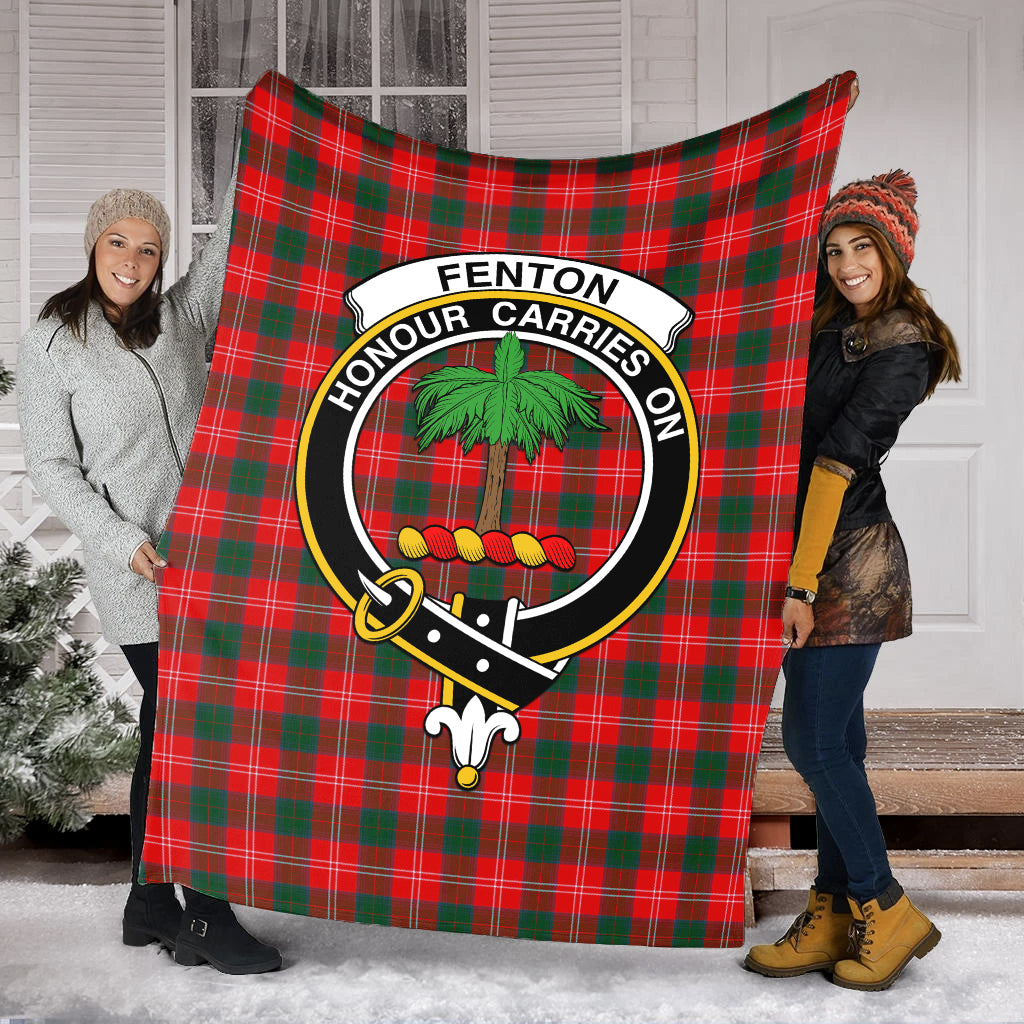 Fenton Tartan Blanket with Family Crest - Tartan Vibes Clothing
