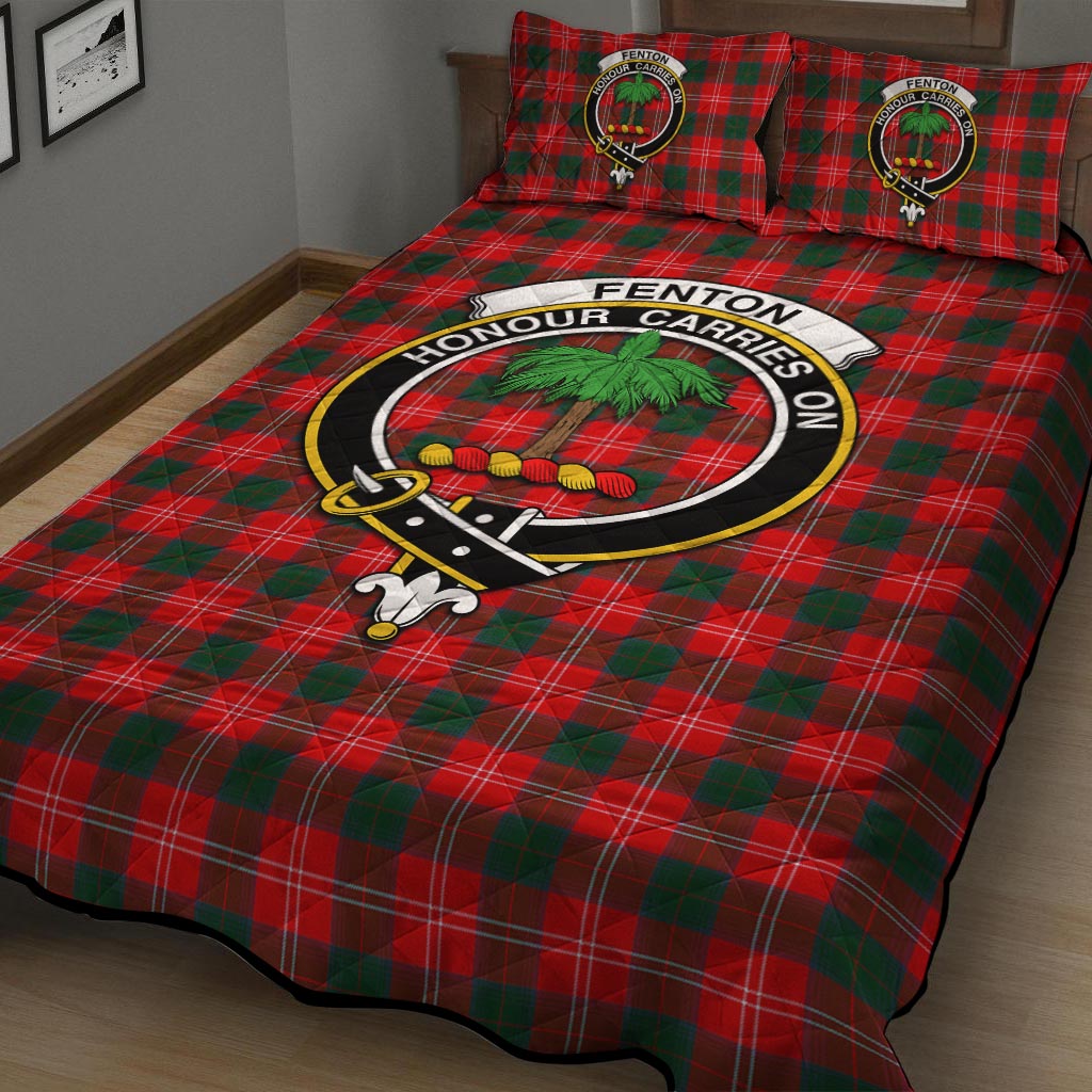 Fenton Tartan Quilt Bed Set with Family Crest - Tartan Vibes Clothing